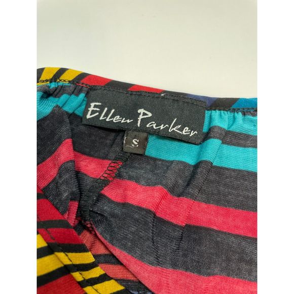 Ellen Parker Striped Midi Dress S - Picture 4 of 5